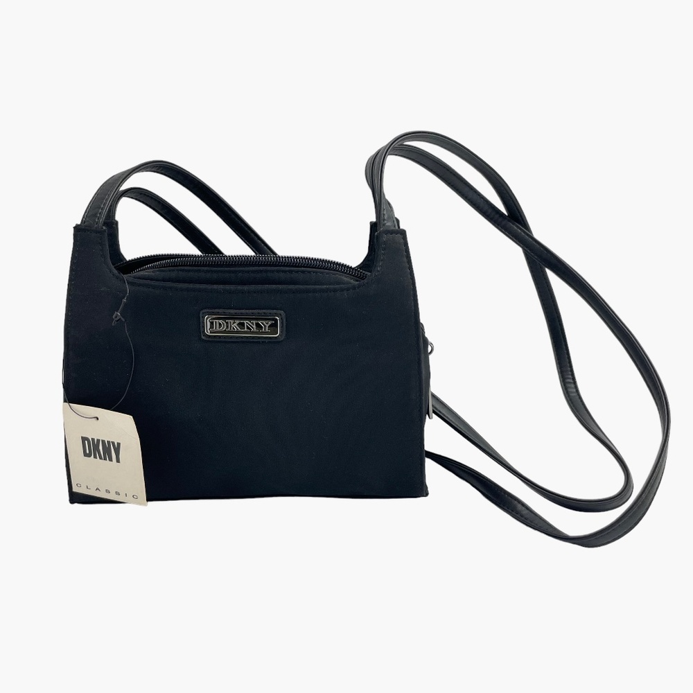 DKNY Black Nylon Mini Crossbody Purse DEAD‎ STOCK
